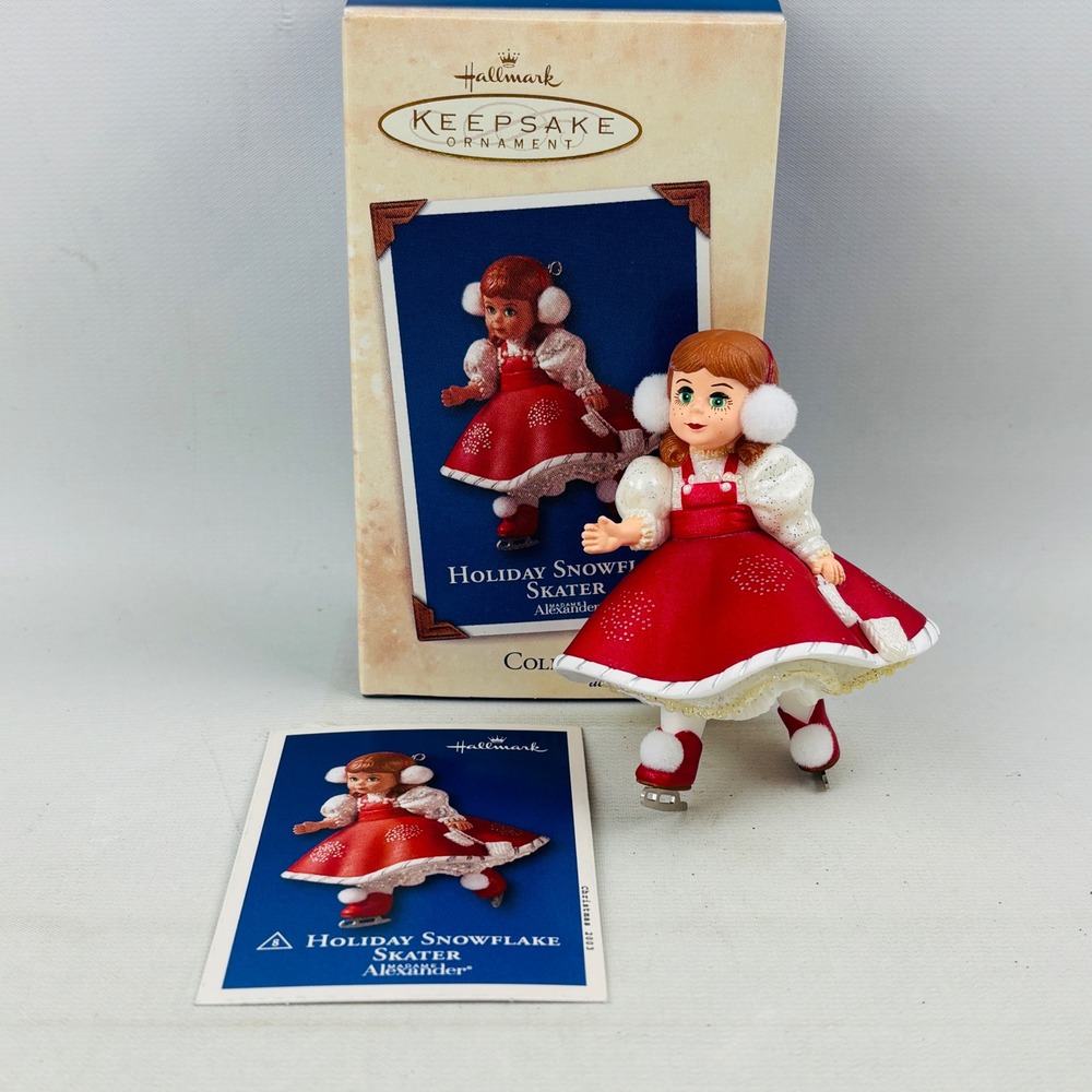 Hallmark Madame Alexander Holiday Snowflake Skater Christmas Ornament 2003